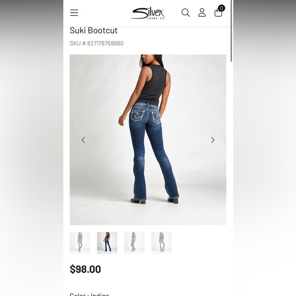 Woman’s SUKI Bootcut Jean by Silver. - Picture 6 of 6